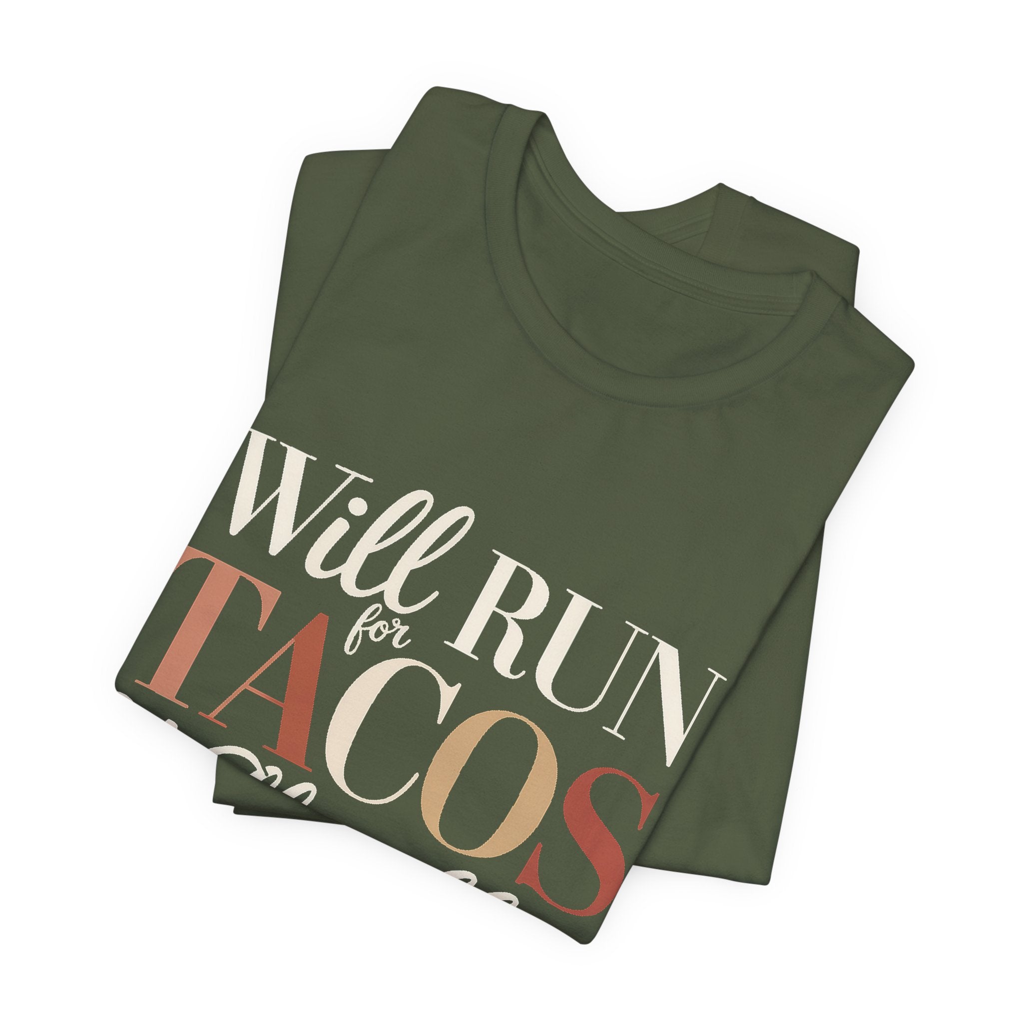 Will Run For Tacos Shirt - Funny Workout Gift for Wine Lovers