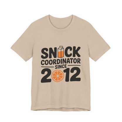 Snack Coordinator Since 2012 Shirt - Football Parent Gift