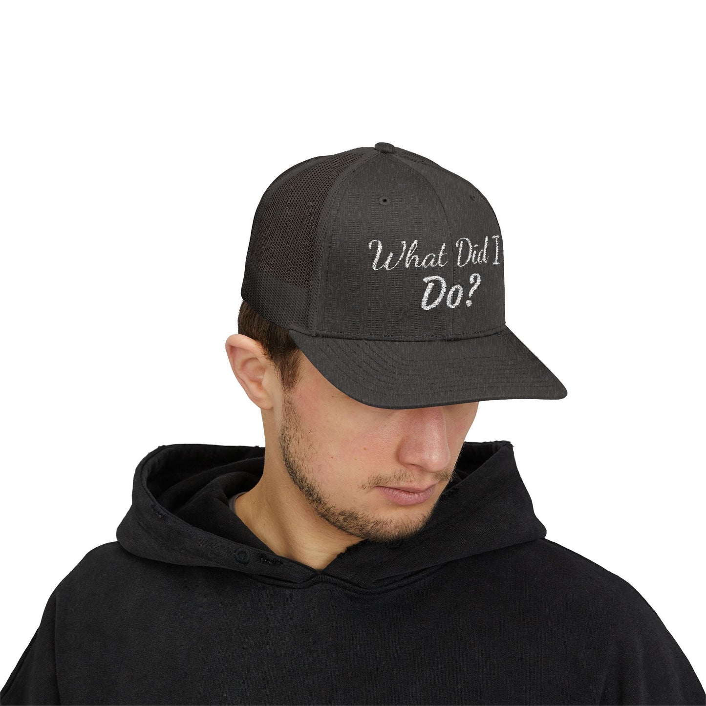 What Did I Do? Rhinestone Trucker Cap