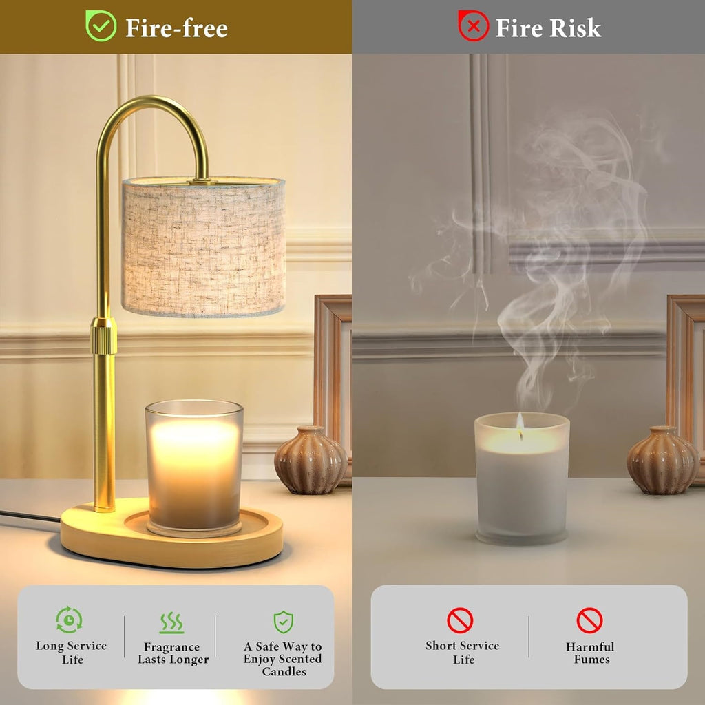 Wooden Candle Warmer Lamp (Dimmable)