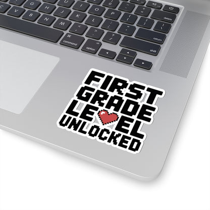 First Grade Level Unlocked Sticker - First Day of School Gift