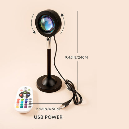 Sunset Projection Lamp (16 Colors + Remote)