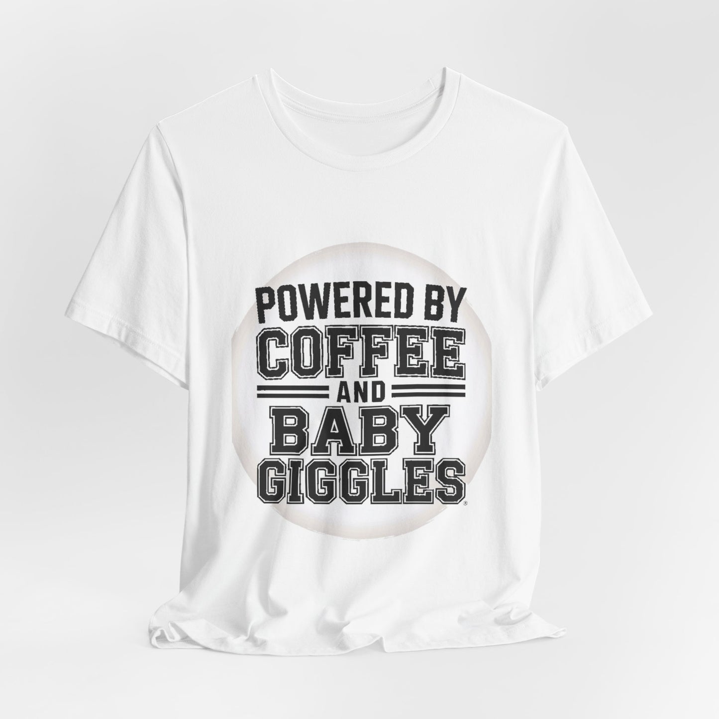 Powered By Coffee And Baby Giggles Retro Shirt New Mom Gift