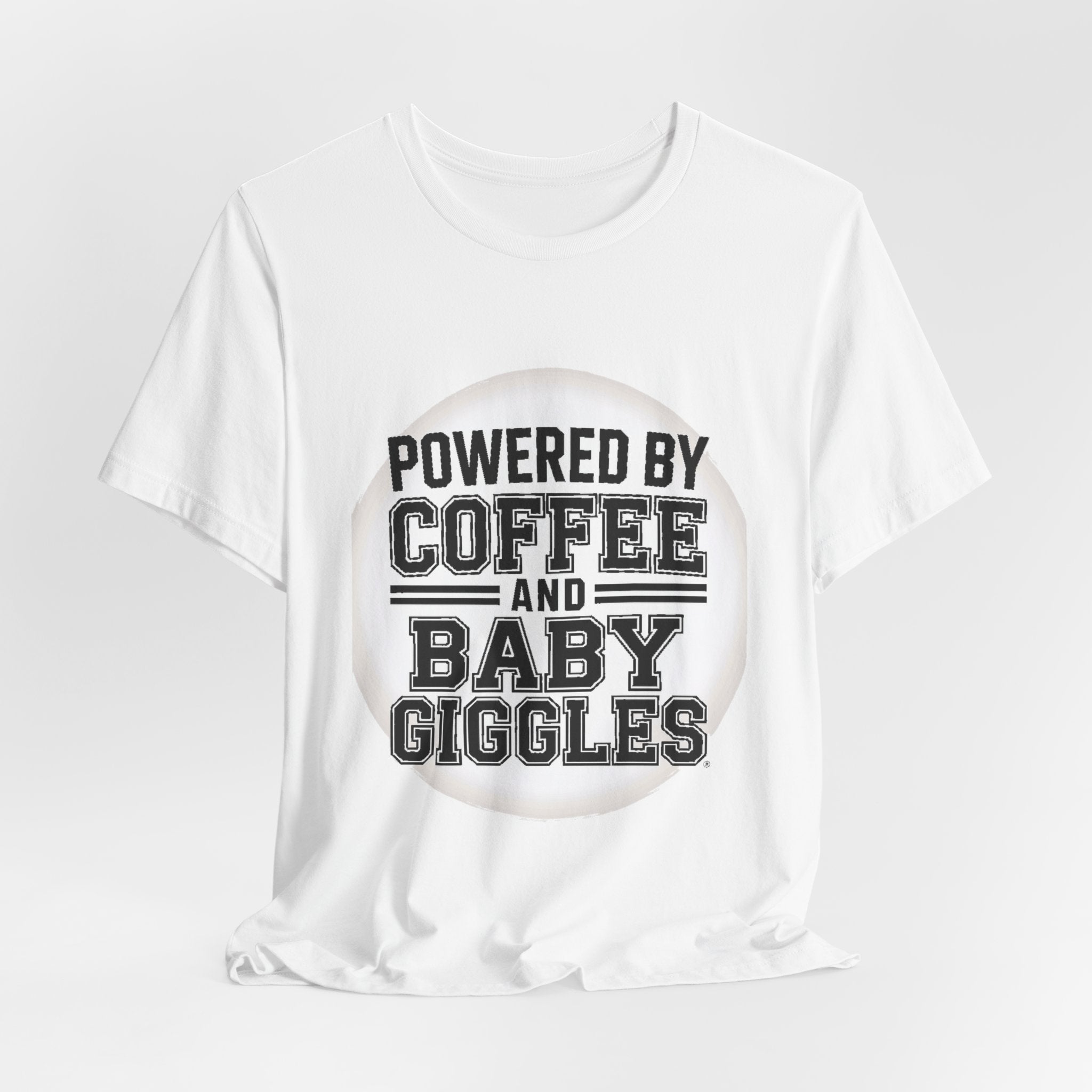 Powered By Coffee And Baby Giggles Retro Shirt New Mom Gift