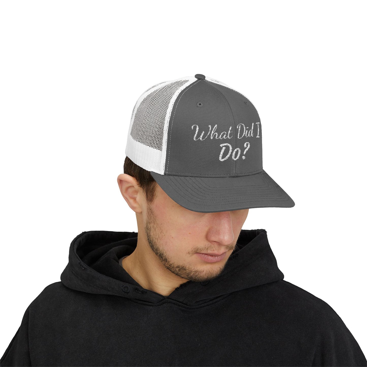 What Did I Do? Rhinestone Trucker Cap