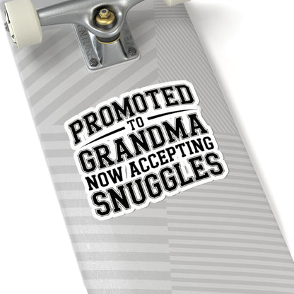 Promoted To Grandma Sticker - New Grandmother Gift Baby Announcement