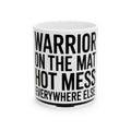 Yoga Coffee Mug Warrior On The Mat Hot Mess Everywhere Else Gift