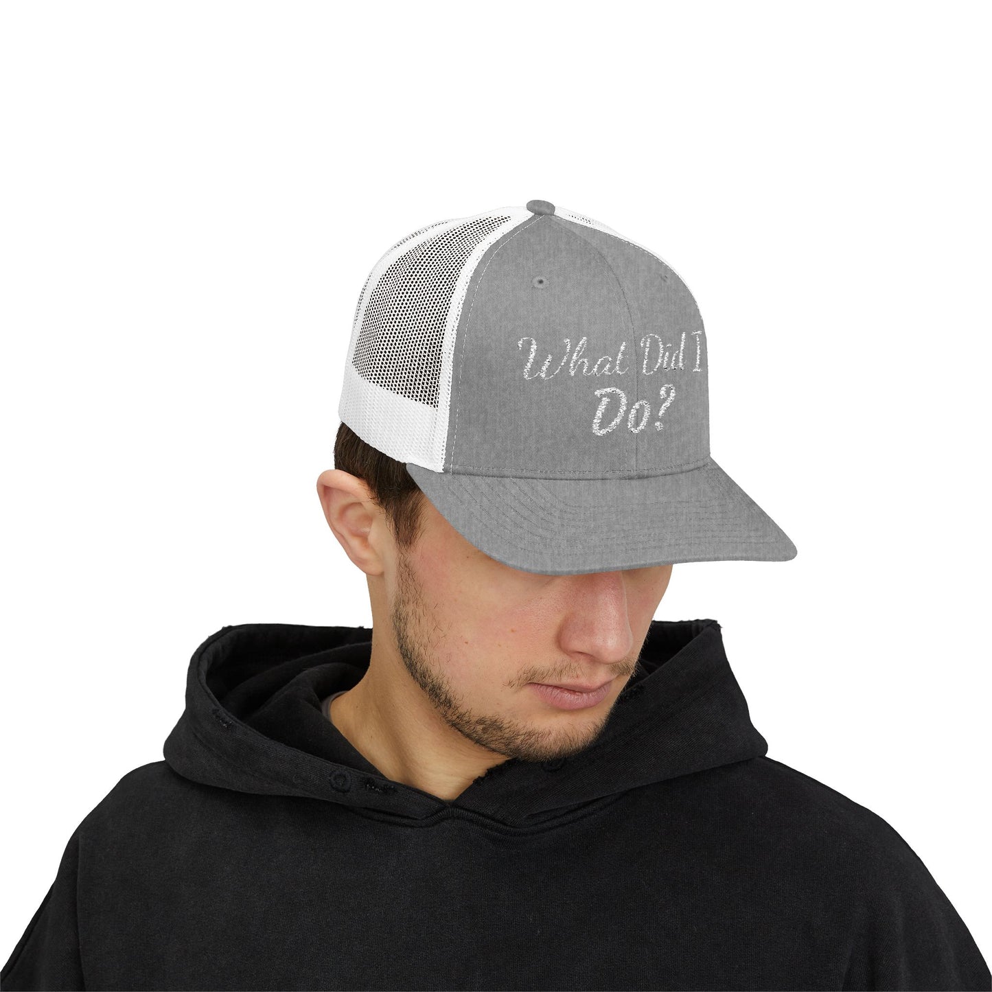 What Did I Do? Rhinestone Trucker Cap