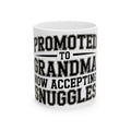 Promoted To Grandma Coffee Mug - New Grandmother Gift Baby Announcement