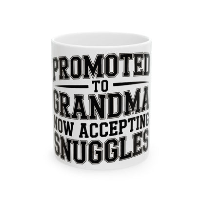 Promoted To Grandma Coffee Mug - New Grandmother Gift Baby Announcement