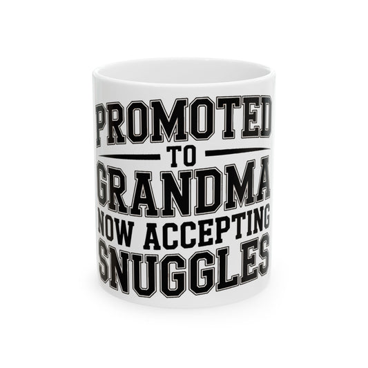 Promoted To Grandma Coffee Mug - New Grandmother Gift Baby Announcement
