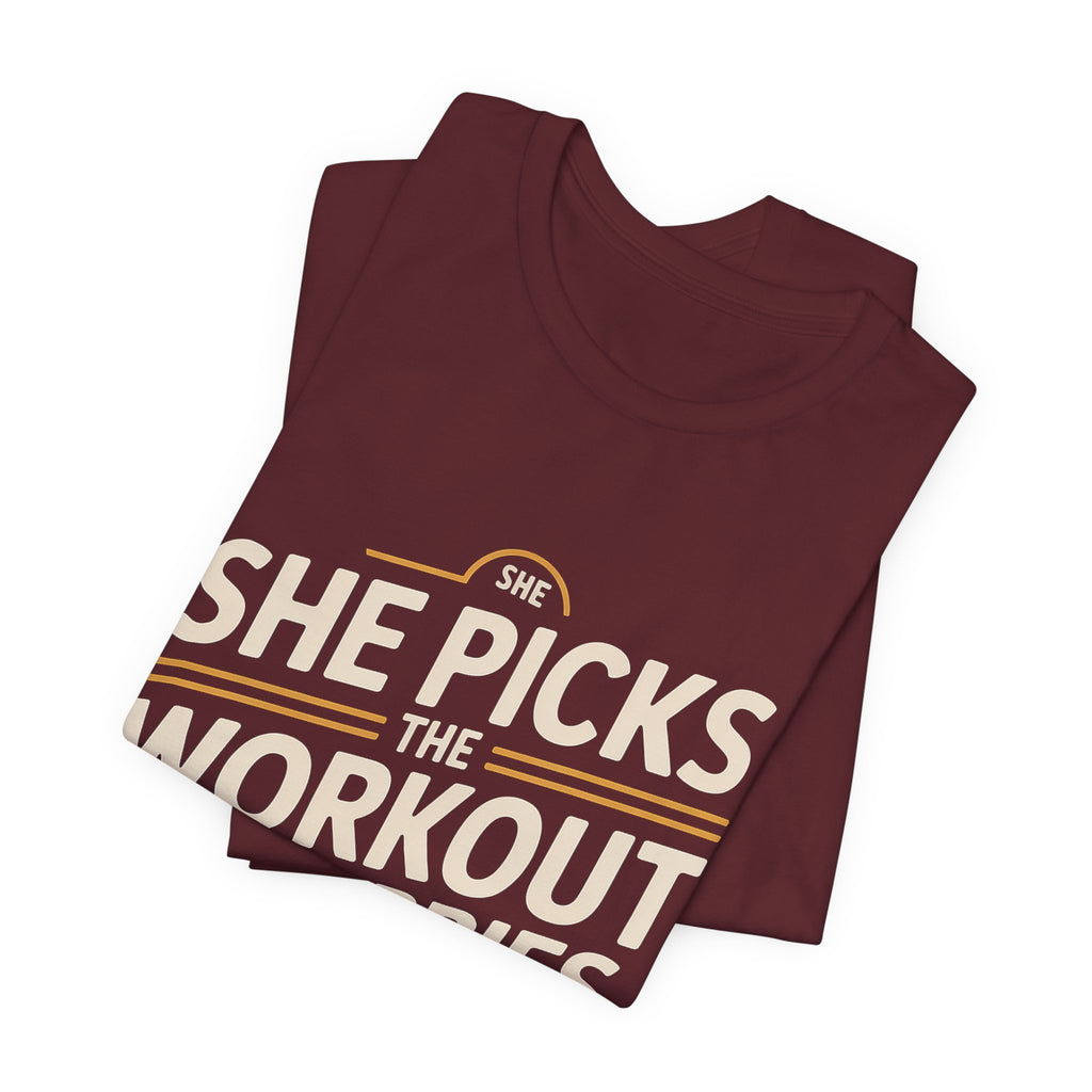 Couples Gym Shirt Set She Picks Workout He Carries Water Gift