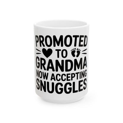 Promoted To Grandma Coffee Mug | New Grandma Gift Pregnancy Reveal