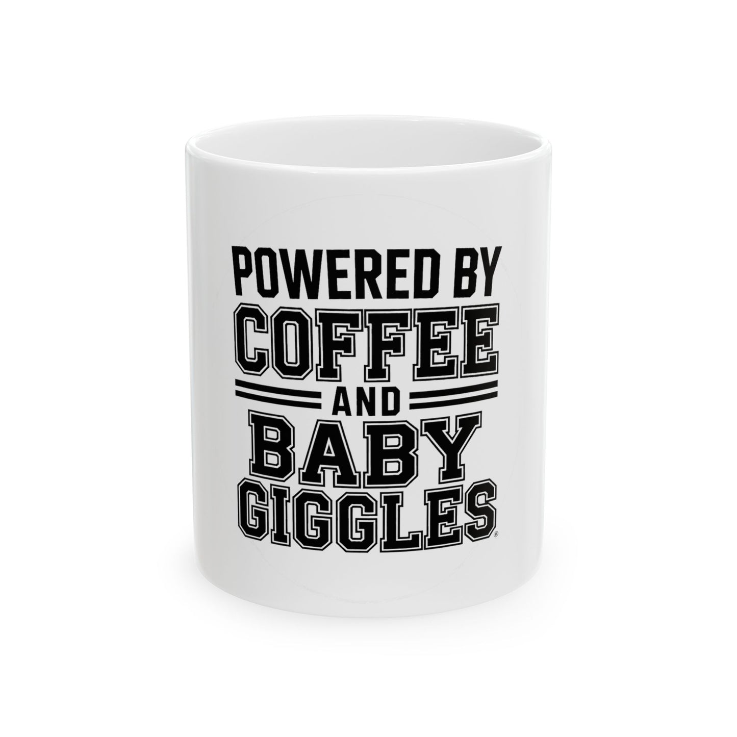 Powered By Coffee And Baby Giggles Coffee Mug New Mom Gift