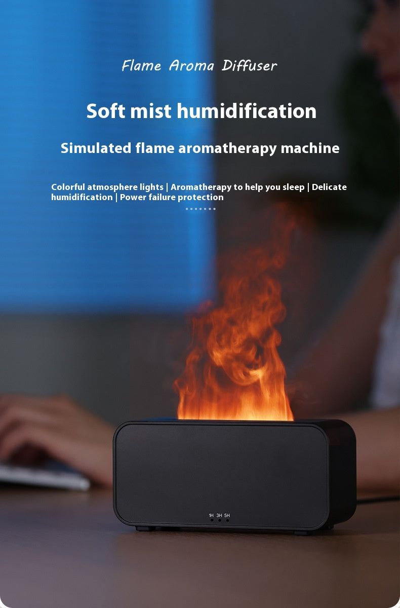 Flame diffuser in cozy room