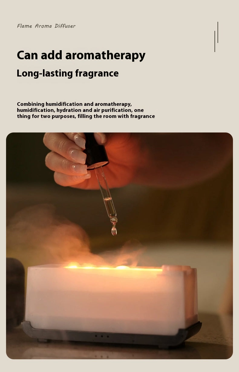 Flame diffuser mist effect